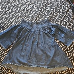 Elle Midnight Blue Cotton Blouse